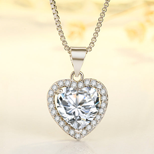 White Diamond Necklace For Gift