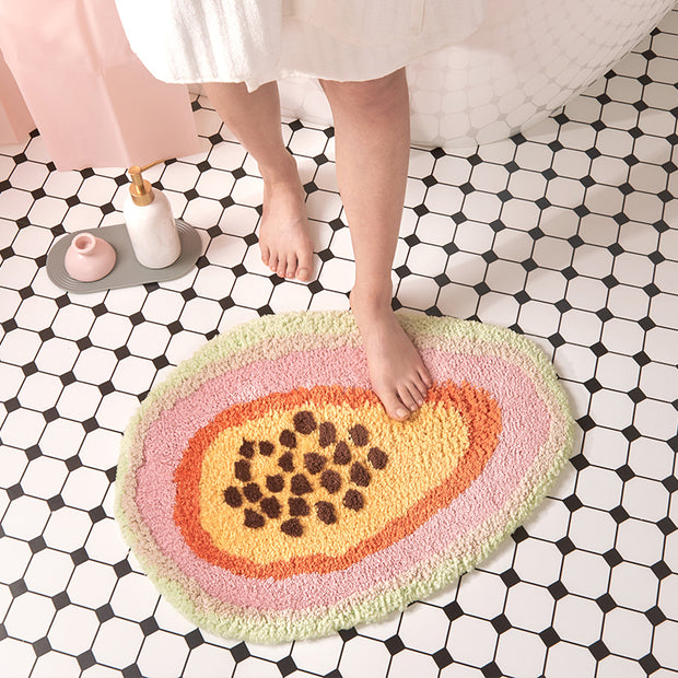 Papaya bathroom mat